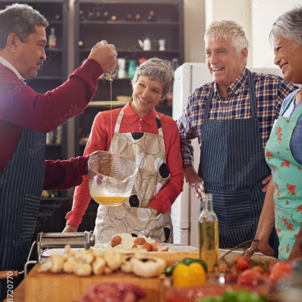 Elderly folks celebrating