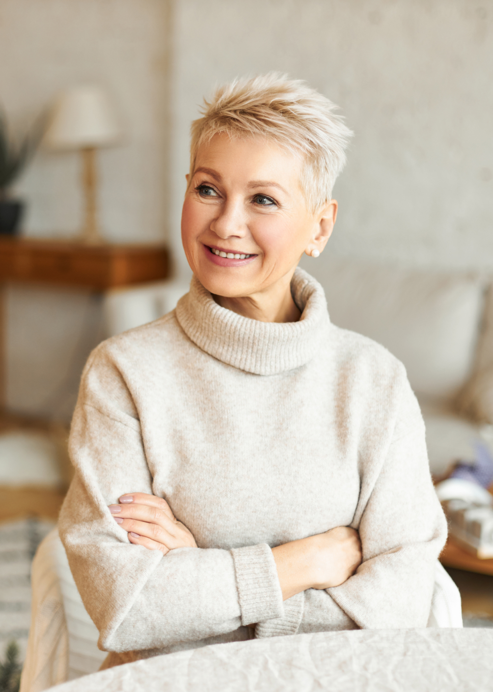 beautiful woman smiling